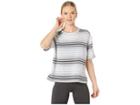 Shape Activewear Captivate Tee Striped Mesh Jacquard (stripe) Women's T Shirt