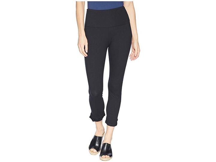 Lysse Ruffle Cotton Crop Pants (black) Women's Casual Pants