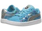 Puma Kids Suede Sportlux (toddler) (blue Atoll/puma Silver) Girls Shoes