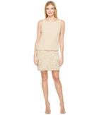 Adrianna Papell Beaded Blouson Cocktail Dress (light Gold) Women's Dress