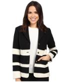 Pendleton Skyline Stripe Jacket (black/vanilla Stripe Jacquard) Women's Coat