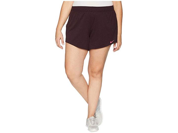 Nike Flex Attack Tr5 Shorts (size 1x-3x) (burgundy Crush/heather/rush Pink) Women's Shorts