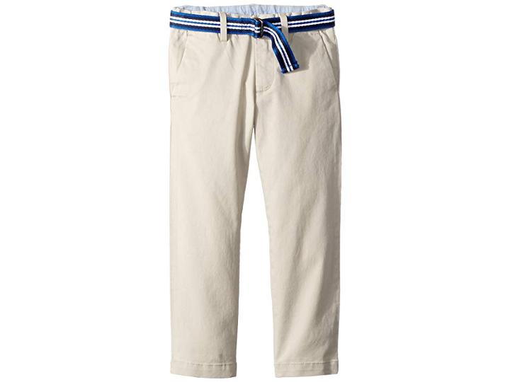 Polo Ralph Lauren Kids Belted Stretch Skinny Chino (toddler) (classic Stone) Boy's Casual Pants