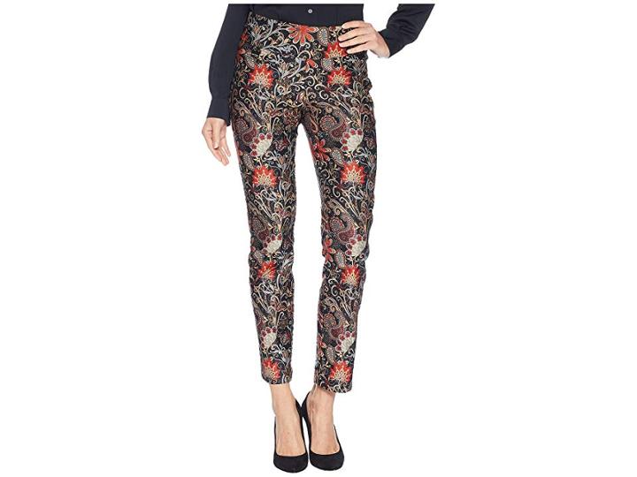 Lisette L Montreal Roman Print Brushed Sateen Ankle Pants (black) Women's Casual Pants