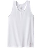 Under Armour Kids Armour Tank Top (big Kids) (white/glacier Gray) Girl's Sleeveless