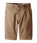 Volcom Kids Frickin Chino Shorts (big Kids) (khaki) Boy's Shorts