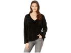 Miss Me Piece Of Me Long Sleeve Top (black) Women's Clothing