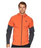Adidas Sport Id Full Zip Woven Hoodie (raw Amber/carbon) Men's Sweatshirt