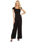 Adrianna Papell Stretch Crepe Jumpsuit (black) Women's Jumpsuit & Rompers One Piece