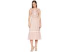 Kate Spade New York Arrow Stripe Lace-up Dress (fresh White/conch Shell) Women's Dress