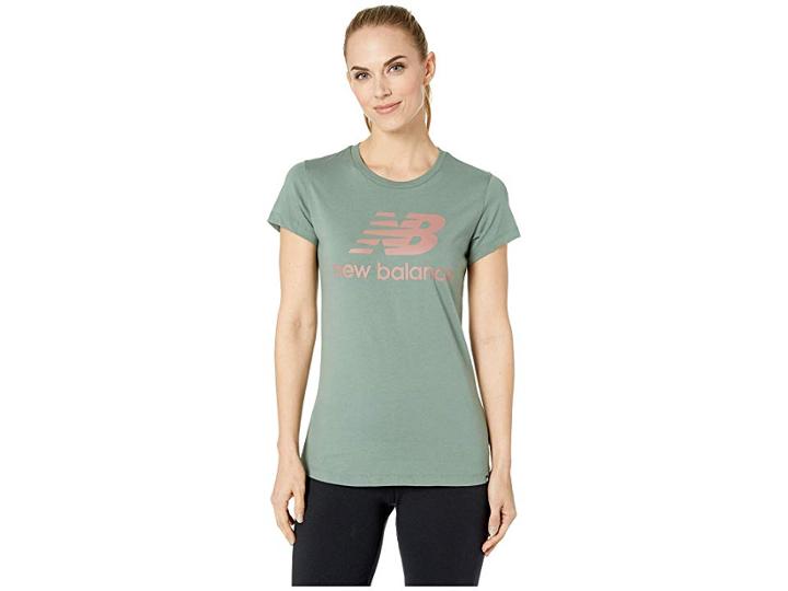 New Balance Essentials Logo Tee (vintage Cedar) Women's T Shirt