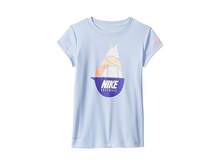 Nike Kids Softball Sundae Dri-fit Short Sleeve Tee (little Kids) (c Sky) Girl's T Shirt