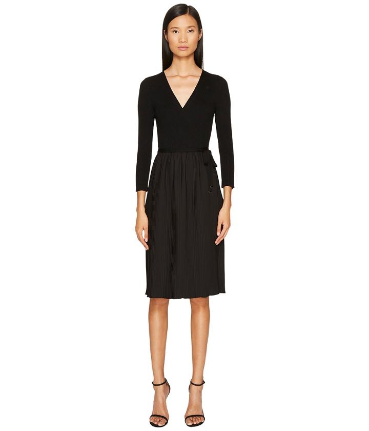 Escada Sport Dapleat Long Sleeve Dress (black) Women's Dress
