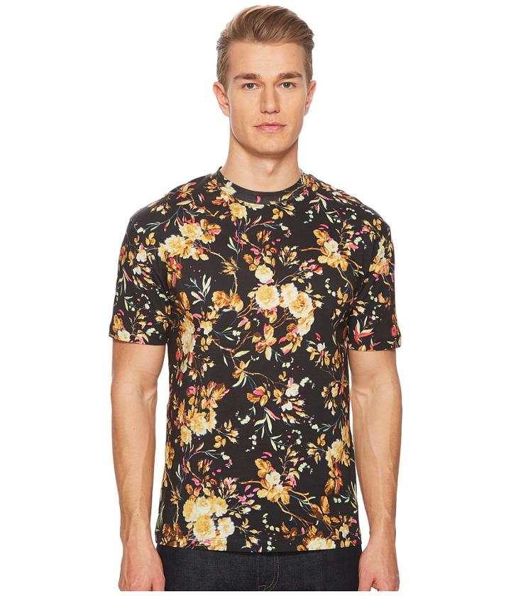 Mcq Floral T-shirt (darkest Black) Men's T Shirt