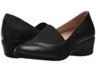 Hush Puppies Odell Elastic Pump (black Leather) Women's Wedge Shoes
