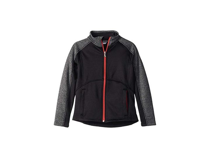 Spyder Kids Bandita Stryke Jacket (big Kids) (black/black/hibiscus) Girl's Coat