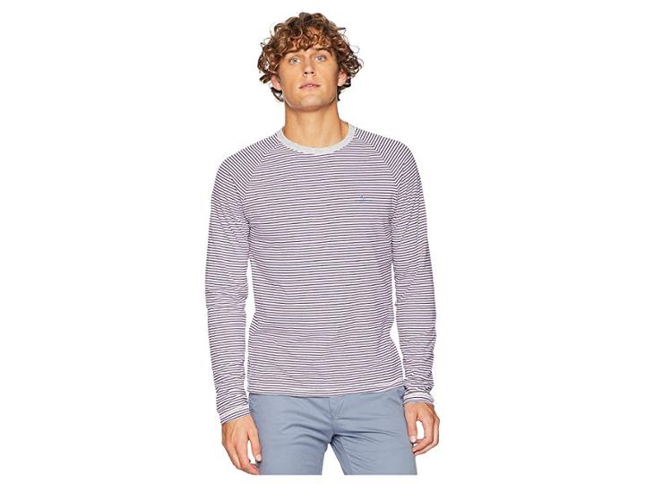 Original Penguin Long Sleeve Reversible Stripe T-shirt (high-rise) Men's T Shirt