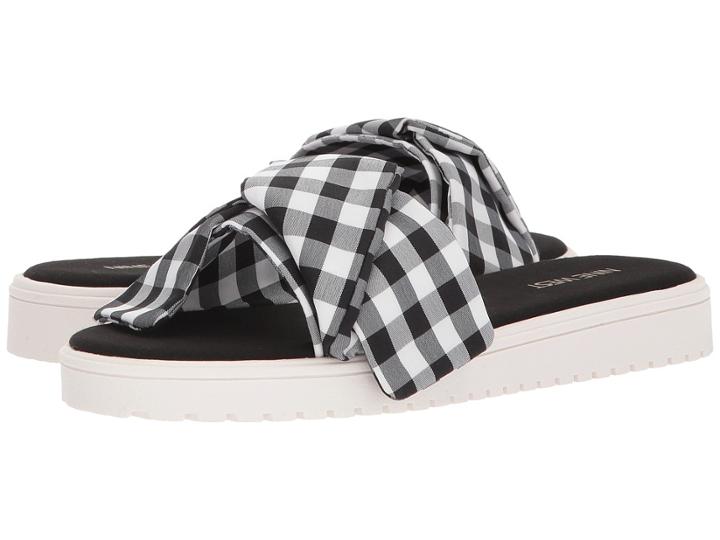 Nine West Ruth (black/white Mid Gingham Shantung) Women's Sandals