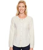 Woolrich Outside Air Eco Rich Shirt (silver Gray) Women's Long Sleeve Button Up
