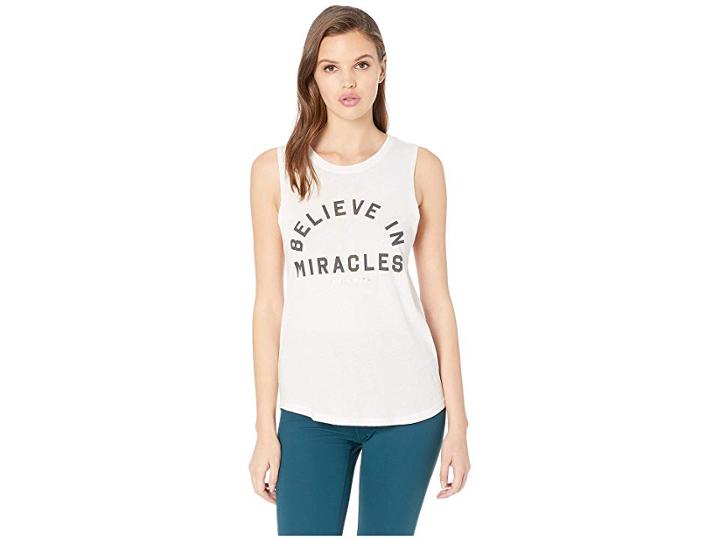 Spiritual Gangster Believe Muscle Tank Top (stone) Women's Sleeveless