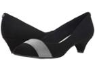 Anne Klein Xaria (black/black/silver Velvet Fabric) Women's Shoes