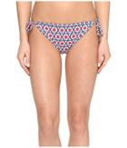 Tommy Bahama Geo Reversible String Bikini (poppy Red) Women's Swimwear