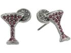 Marc Jacobs Charms Cosmopolitan Studs Earrings (antique Silver) Earring