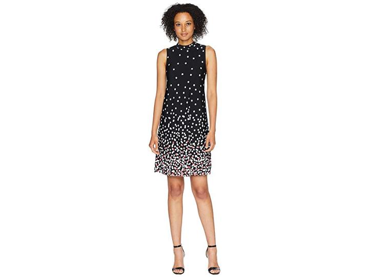 American Rose Brenna Sleeveless Printed Dress (black) Women's Dress