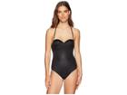Versace Intero Elastic Gold Medusa Maillot One-piece Swimsuit (nero) Women's Swimsuits One Piece