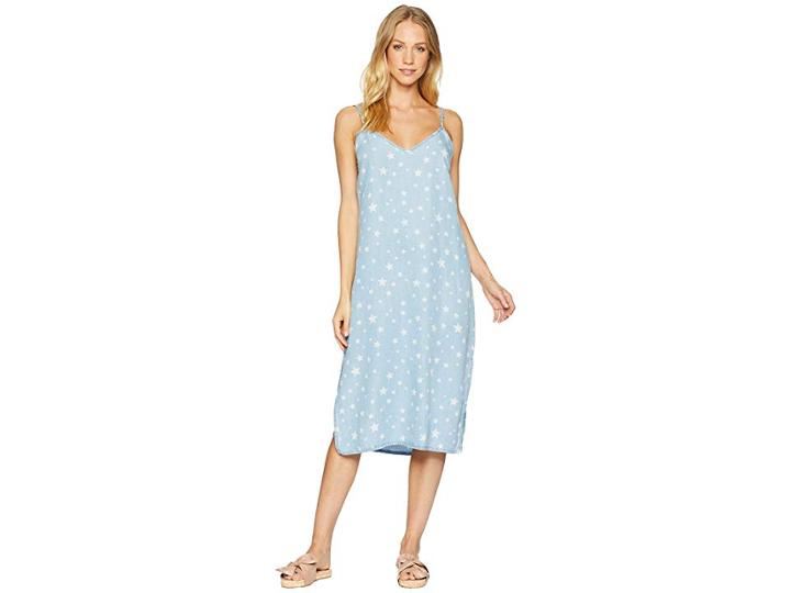 Splendid Star Denim Slip Dress (light Wash) Women's Dress