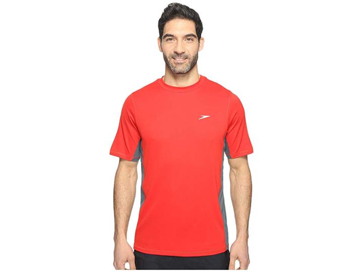 Speedo Longview Swim Tee (atomic Red) Men's Swimwear