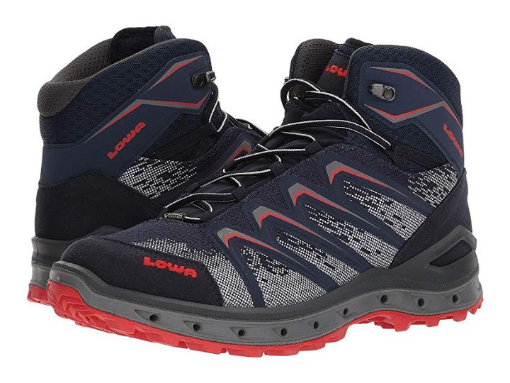 Lowa Aerox Gtx(r) Mid Surround(r) (navy/red) Men's Shoes