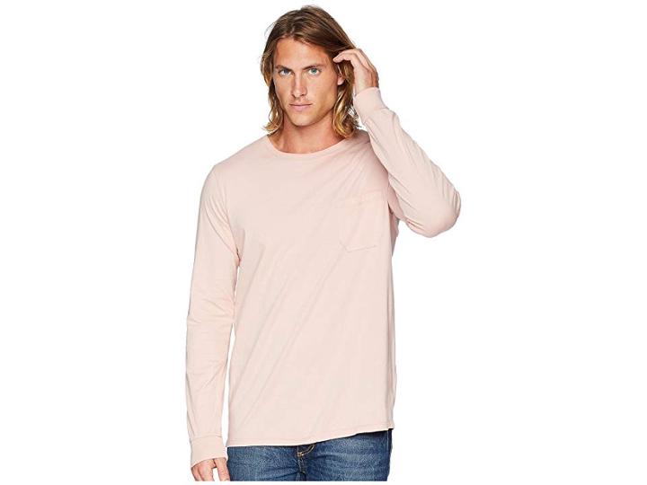Richer Poorer Long Sleeve Pocket Tee (blush) Men's T Shirt