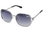 Guess Gf6080 (shiny Silver/blue Gradient Flash Lens) Fashion Sunglasses