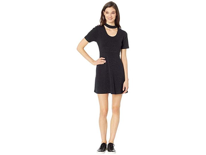 Vans Kiss Kiss Lurex Dress (black) Women's Dress