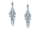 Guess Rhinestone Chandelier Drop Earrings Sapphire (silver) Earring