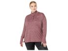 Nike Element 1/2 Zip Top (sizes 1x-3x) (el Dorado/plum Dust/heather/reflective Silver) Women's Long Sleeve Pullover