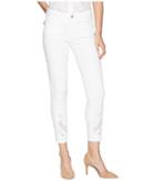 Mavi Jeans Adriana Midrise Super Skinny Ankle In White Deco (white Deco) Women's Jeans