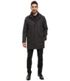 Marc New York By Andrew Marc Stanford Pressed Wool Car Coat With Removable Quilted Bib (charcoal) Men's Coat
