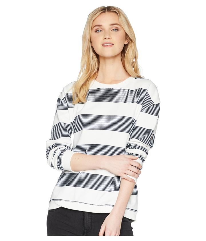 Roxy Echo Moments (marshmallow Dress Blue Docker) Women's Fleece
