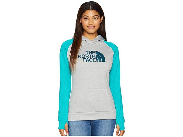 The North Face Fave 1/2 Dome Pullover 2.0 (tnf Light Grey Heather/botanical Garden Green) Women's Sweatshirt