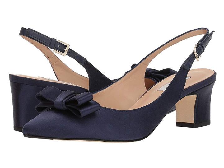 L.k. Bennett Pippa (navy Satin) Women's Dress Sandals