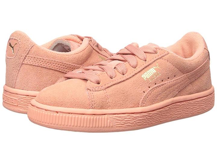Puma Kids Suede Jr (big Kid) (desert Flower/desert Flower) Kids Shoes