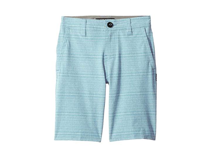 O'neill Kids Locked Stripe Hybrid Shorts (big Kids) (deep Teal) Boy's Shorts