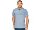 Quiksilver Waterman Striped Reel Backlash Technical Polo (blue Shadow Heathered) Men's Clothing