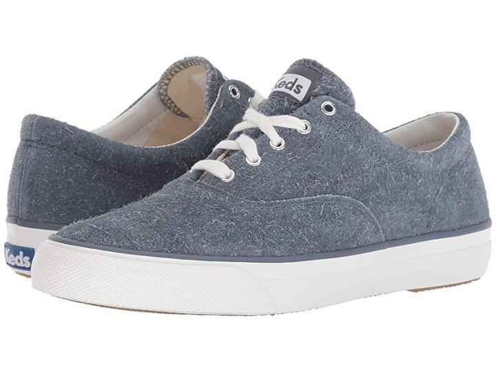 Keds Anchor Hairy Suede (blue) Women's Lace Up Casual Shoes