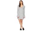 Cupcakes And Cashmere Jennibelle V-neck Sweater Dress (heather Grey) Women's Dress