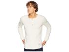 Scotch & Soda Garment-dyed Long Sleeve Grandad T-shirt (ecru) Men's T Shirt
