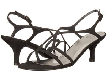 Stuart Weitzman Bridal & Evening Collection Reversal (black Peau De Soie) Women's Dress Sandals
