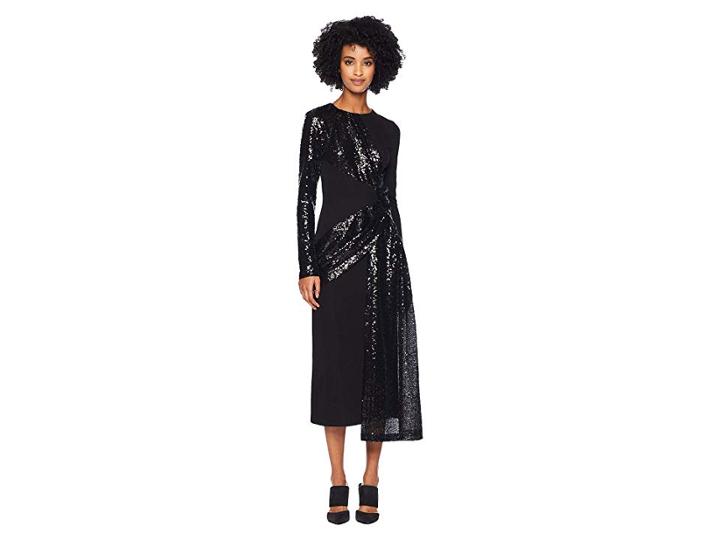 Prabal Gurung Shilu Twist Front Dress (black/black) Women's Dress